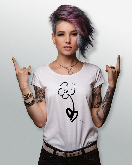 Une fleur - T-shirt classique unisexe à col rond